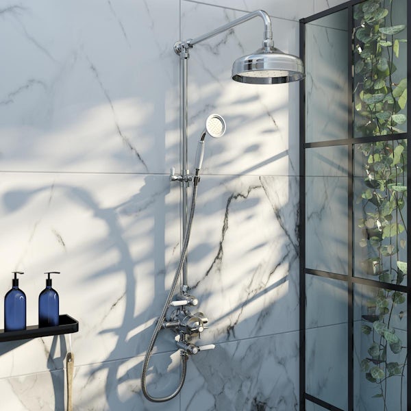 The Bath Co. Aylesford Modern exposed dual function shower system
