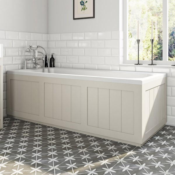 The Bath Co. Dulwich stone ivory wooden bath panel pack
