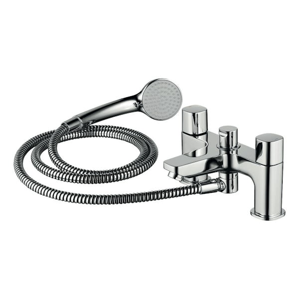 Ideal Standard Tempo Dual control two hole bath shower mixer with shower set