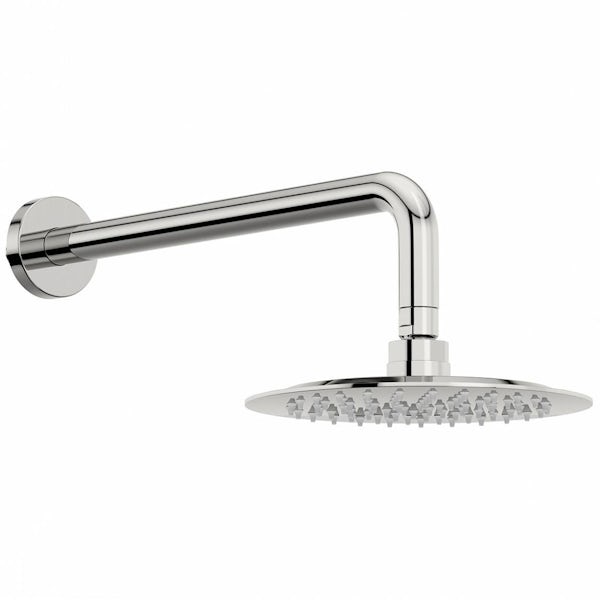 Stratus 200mm Shower Head & Curved Wall Arm