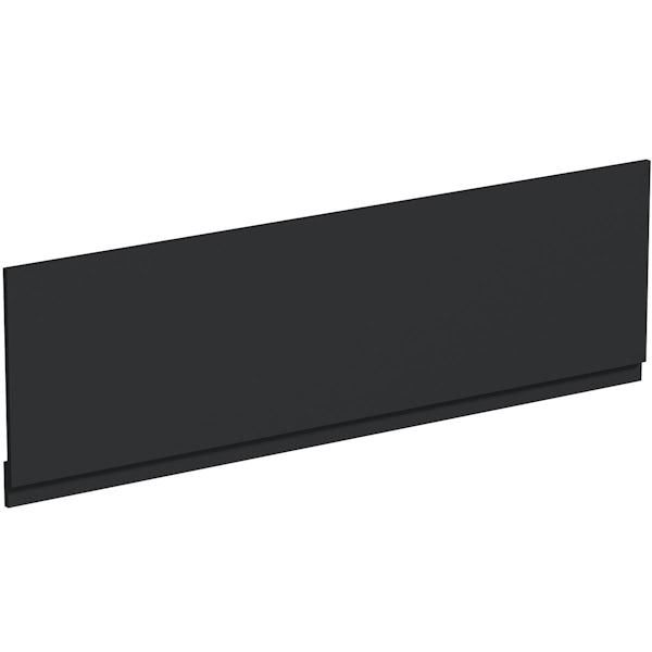 Accents graphite straight bath front panel 1700mm