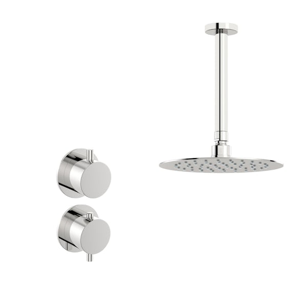 Mode Hardy thermostatic shower valve with ceiling shower set