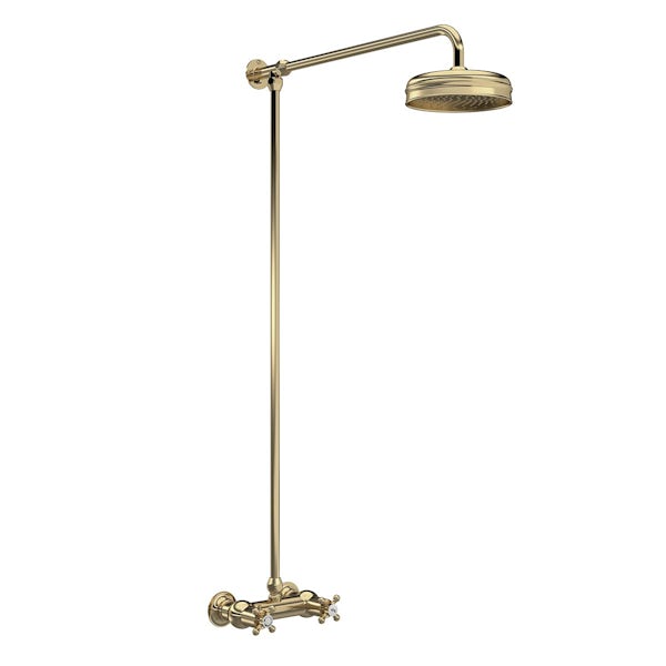 The Bath Co. Abingdon thermostatic traditional bar valve kit brushed brass