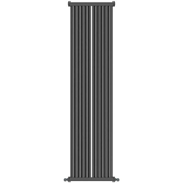 The Heating Co. Zephyra charcoal black vertical radiator