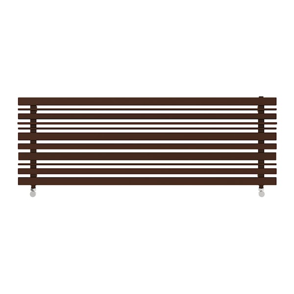Sherwood terra brown horizontal radiator 440 x 1300