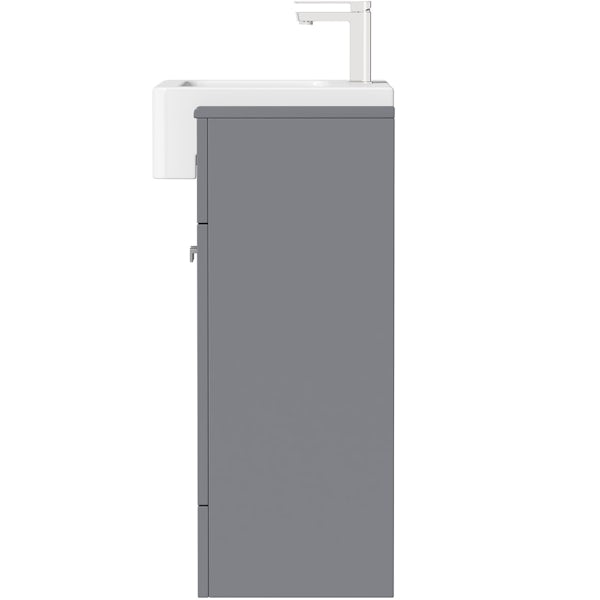 The Bath Co. Hatfield grey floorstanding vanity unit 667mm