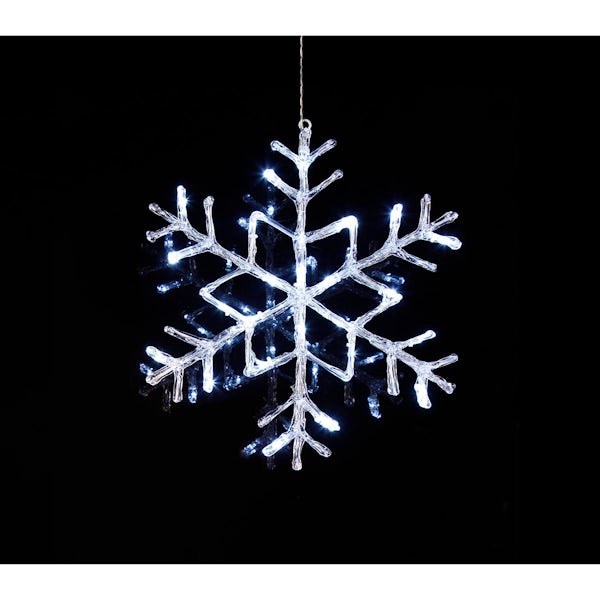 Eglo Christmas snowflake light decoration in white