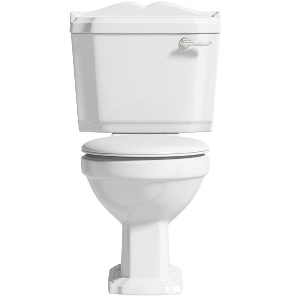 The Bath Co. Winchester close coupled toilet with Clarity universal thermoplast seat