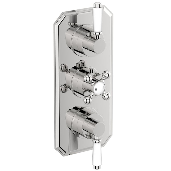 The Bath Co. Camberley triple thermostatic  shower valve with diverter