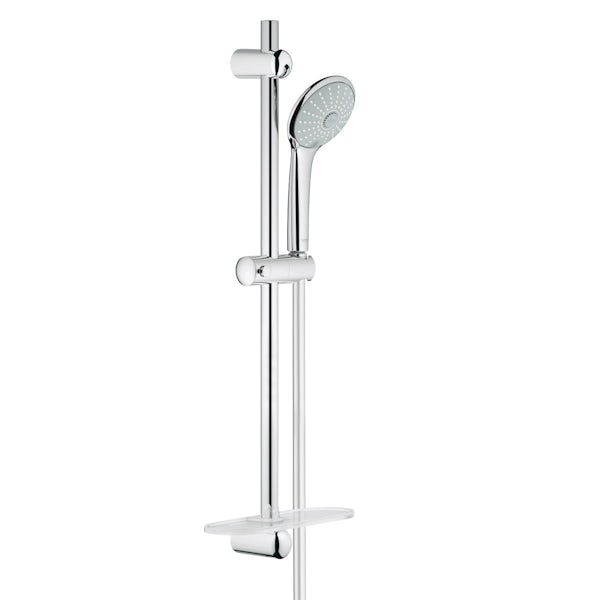 Mode Cool exposed thermostatic shower with Grohe Euphoria riser kit set