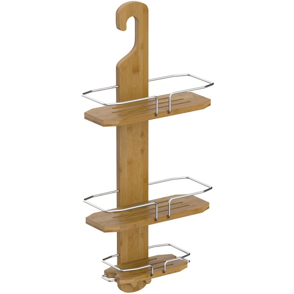 Accents Bamboo hook over shower caddy