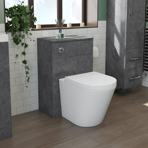 Orchard Kemp back to wall unit and Contemporary toilet with soft close seat