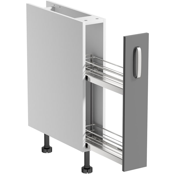Schon Boston mid grey 150mm pull out base unit