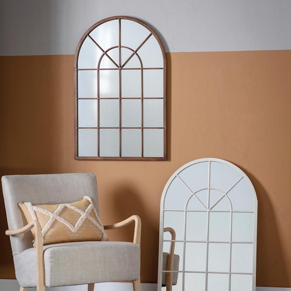 Accents Kelford arched bronze window mirror 600 x 900mm