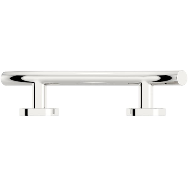 Nymas NymaSTYLE stainless steel polished chrome curved grab rail