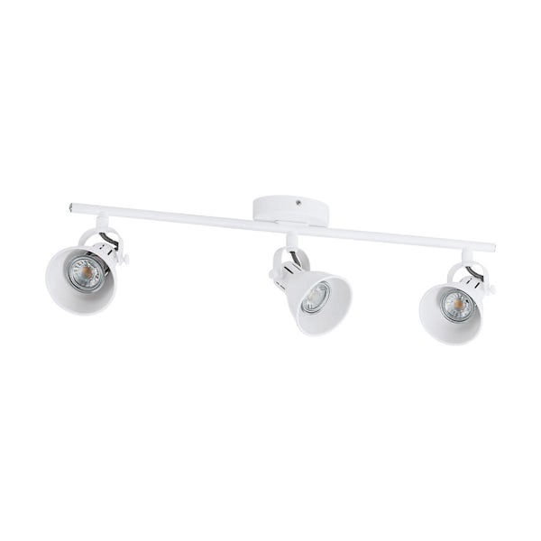 Eglo Seras 3 light ceiling spotlight in white