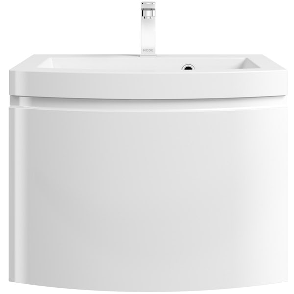 Mode Harrison white wall hung vanity unit and basin 600mm