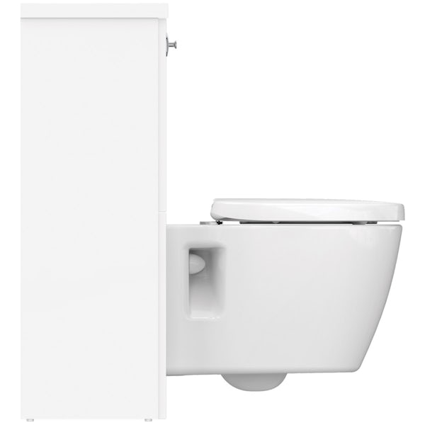 Ideal Standard Concept Space white back to wall unit with toilet and soft close seat