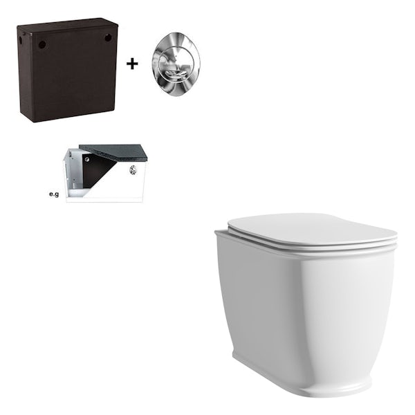 The Bath Co. Beaumont back to wall toilet with soft close seat and concealed cistern