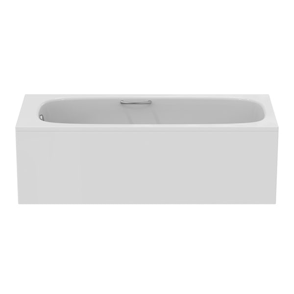 Ideal Standard i.life single ended bath 0 tap holes with hand grips 1700 x 700mm