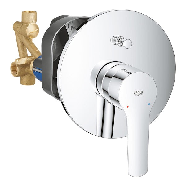 Grohe Start single lever round concealed shower valve with diverter