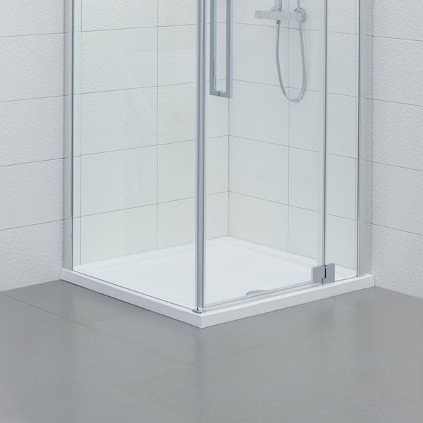 Orchard 6mm bifold square shower enclosure with stone tray