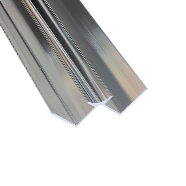 Mermaid Timeless polished silver internal corner profile for shower wall panels 2420mm