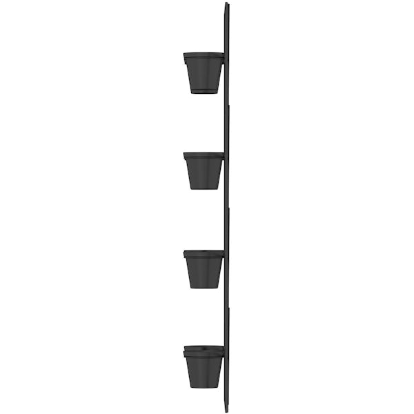 Accents Carlos wall planters in black set of 8