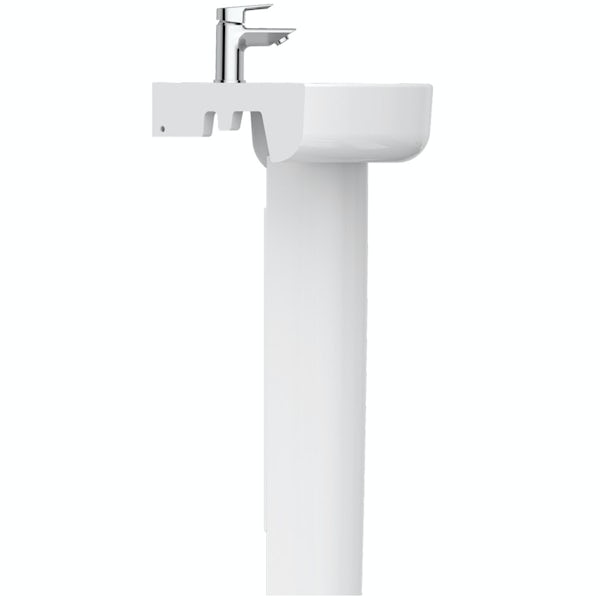 Ideal Standard Concept Space 1 tap hole full pedestal corner bathroom basin 450mm