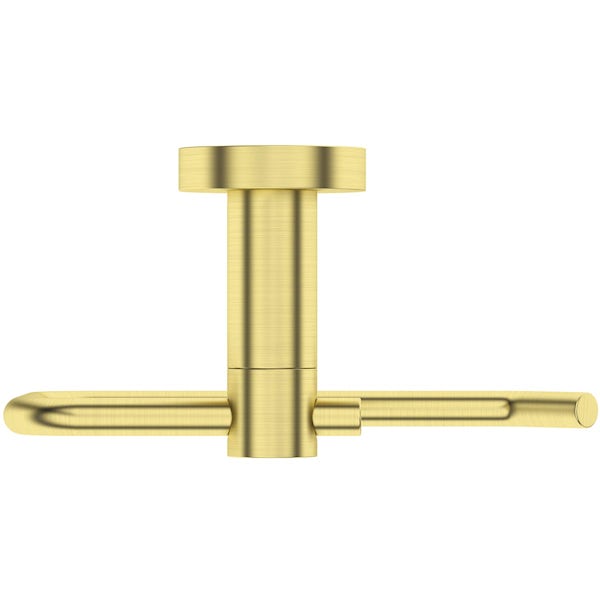 Accents Deacon brushed brass toilet roll holder