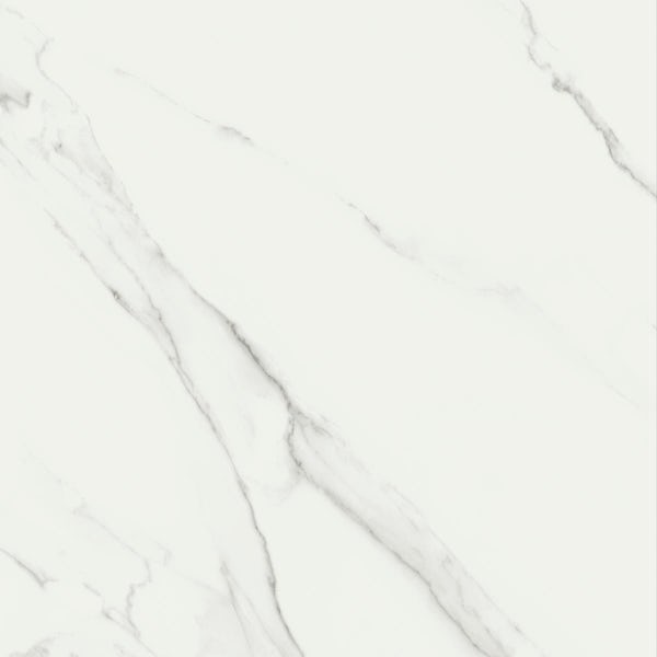 Calcolo Epsom white matt porcelain wall and floor tile 1000 x 1000mm
