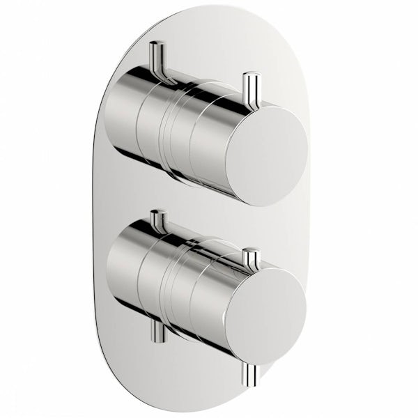 Mode Harrison oval twin thermostatic shower valve with diverter