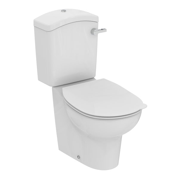 Armitage Shanks Contour 21 Splash close coupled school toilet with lever handle, white seat and cover