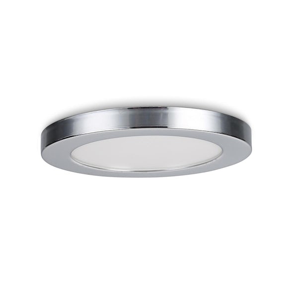 Forum Tauri 12W wall and ceiling light with magnetic chrome ring surround