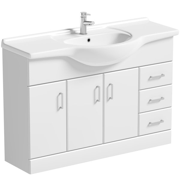 Orchard Eden white vanity unit and basin 1200mm