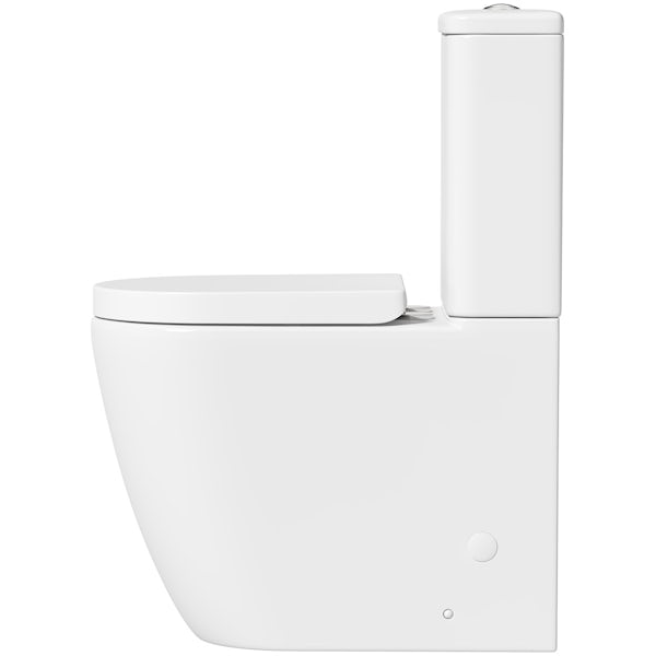 Orchard Contemporary raised height close coupled toilet and soft close seat