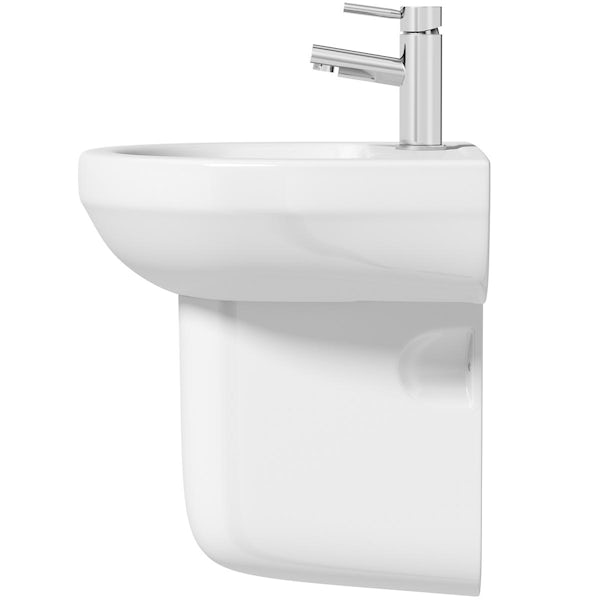 Orchard Eden II 510 semi pedestal basin with 1 tap hole