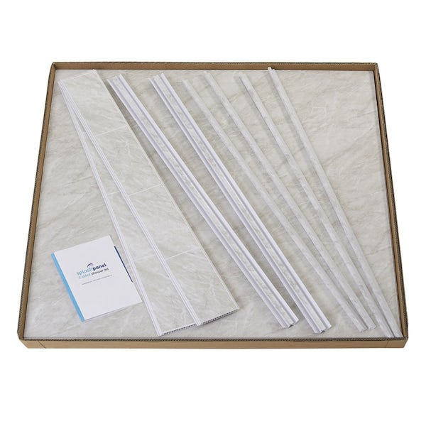 Splashpanel Sandstone easy fit 2 sided shower wall panel kit