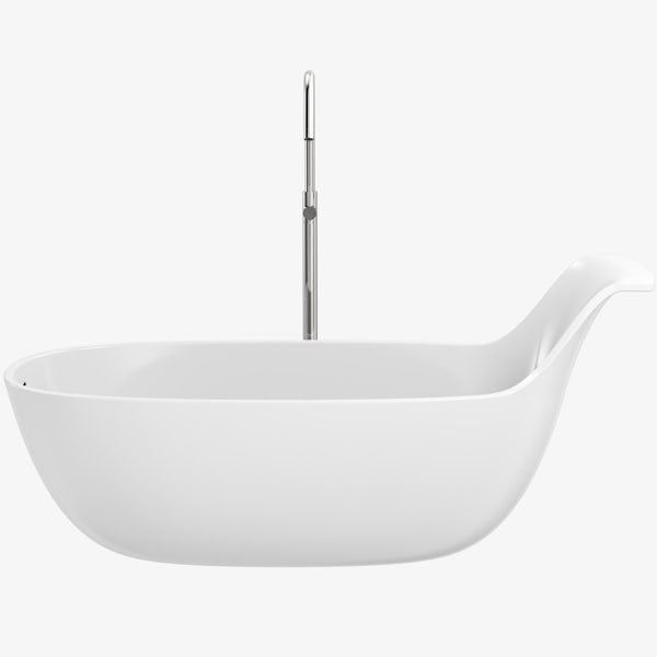 Mode Barocci solid surface freestanding bath & tap pack