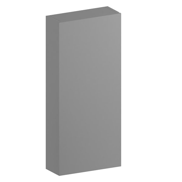 Slimline slate matt wall hung cabinet 650 x 300mm