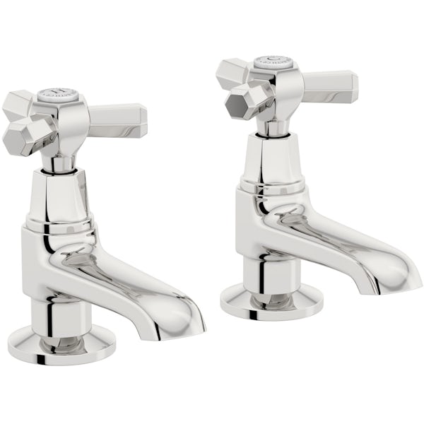 The Bath Co. Beaumont basin pillar taps with waste