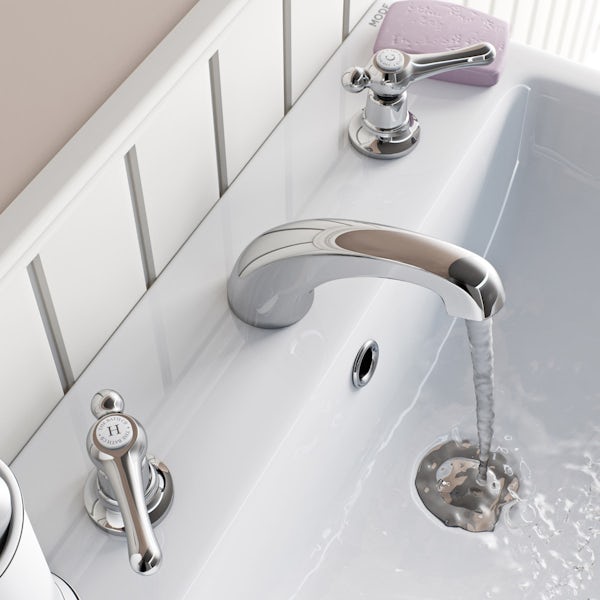 The Bath Co. Camberley lever 3 hole basin mixer tap