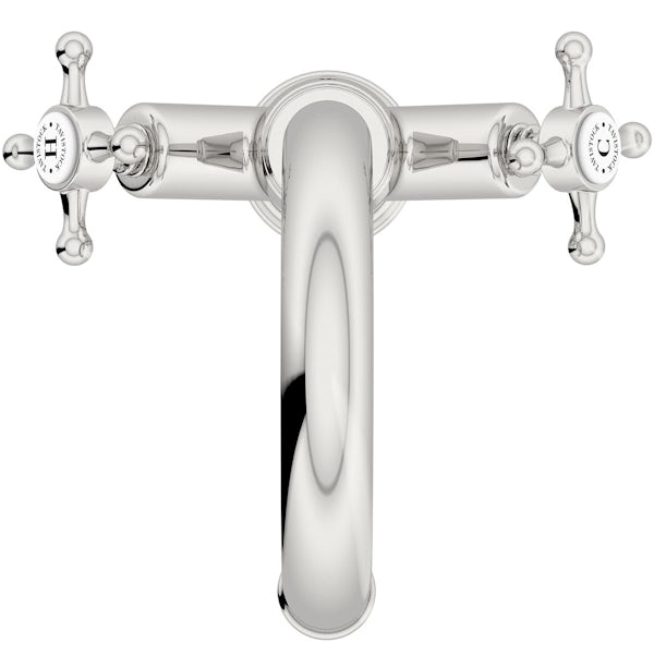 The Bath Co. Aylesford Traditional basin mixer tap with waste