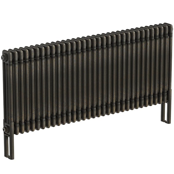 The Heating Co. Corso raw metal 3 column radiator