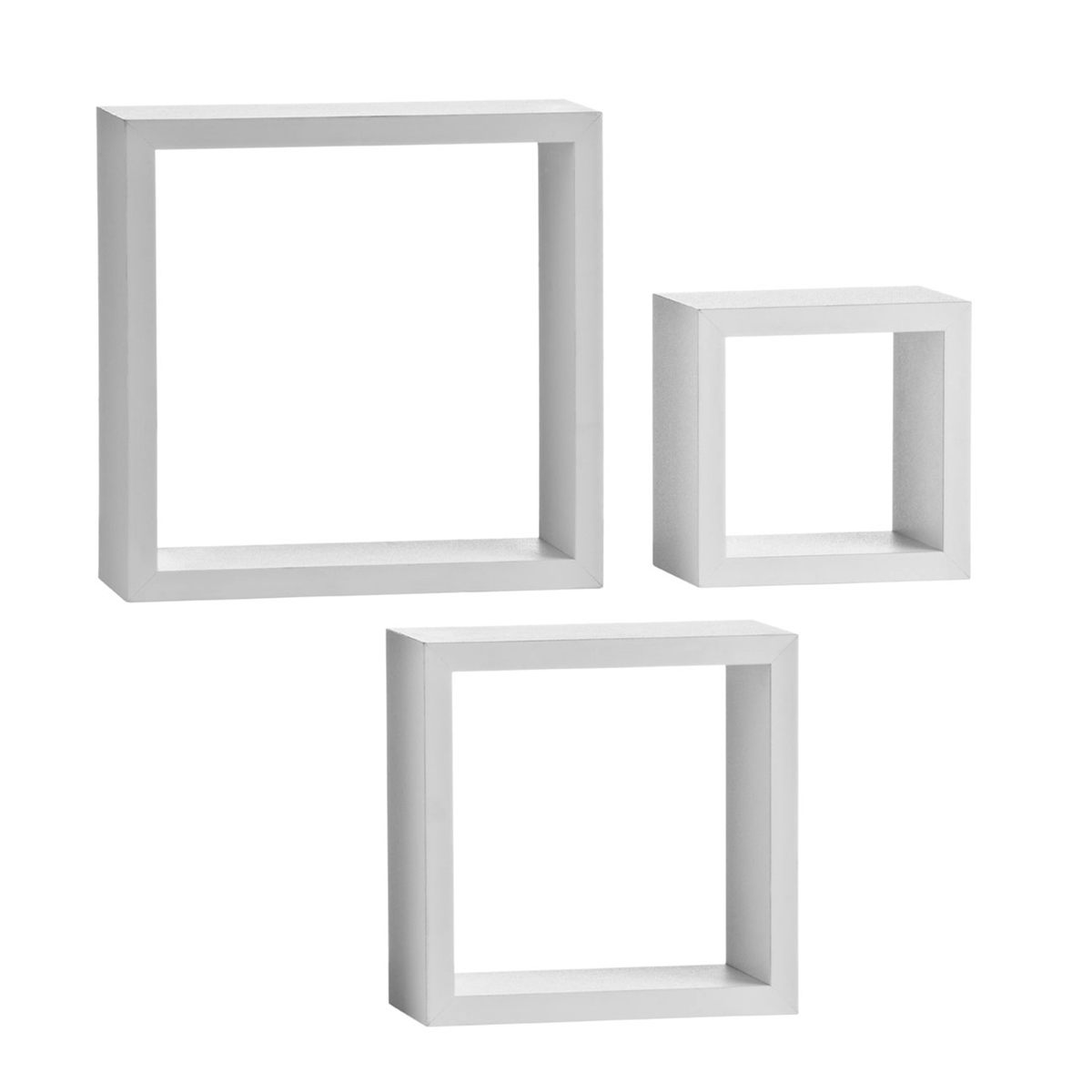 Accents Set of 3 white wall cubes