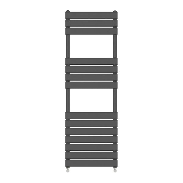 Signelle anthracite heated towel rail 1500 x 500