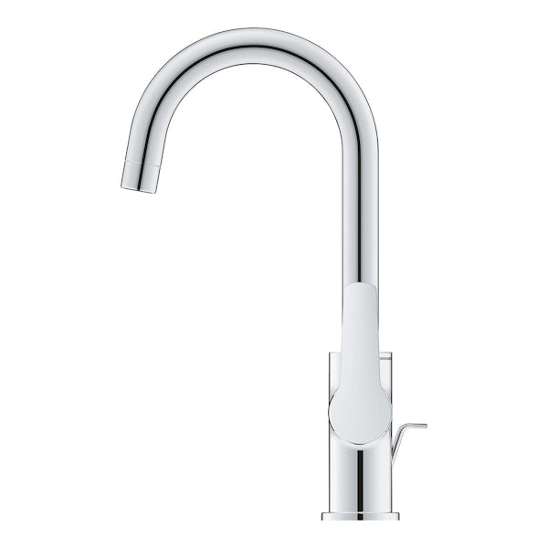 Grohe Start single side lever tall L-size basin mixer tap with pop up waste