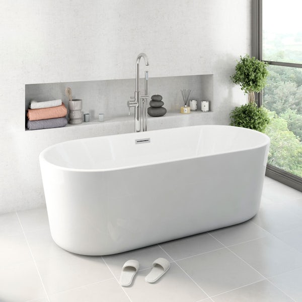 Mode Tate complete freestanding bath suite taps and wastes 1500 x 700