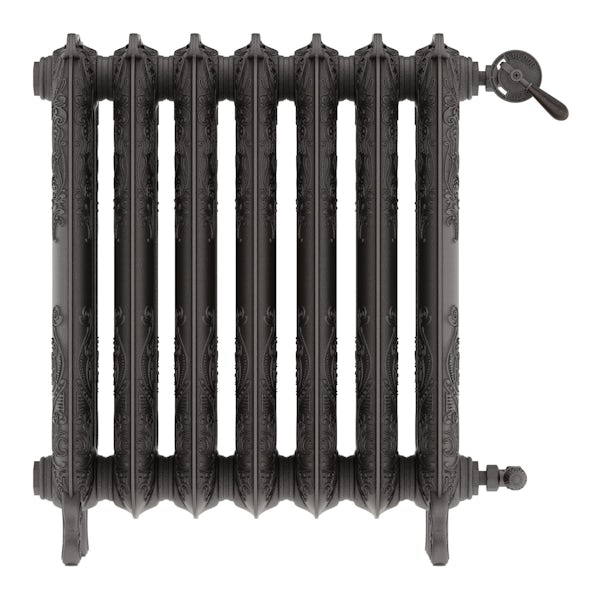 Oxford raw metal freestanding cast iron radiator 710 x 606