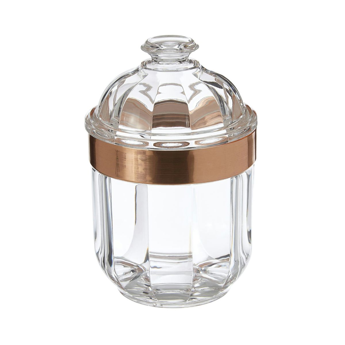 Accents Rose gold small acrylic storage jar